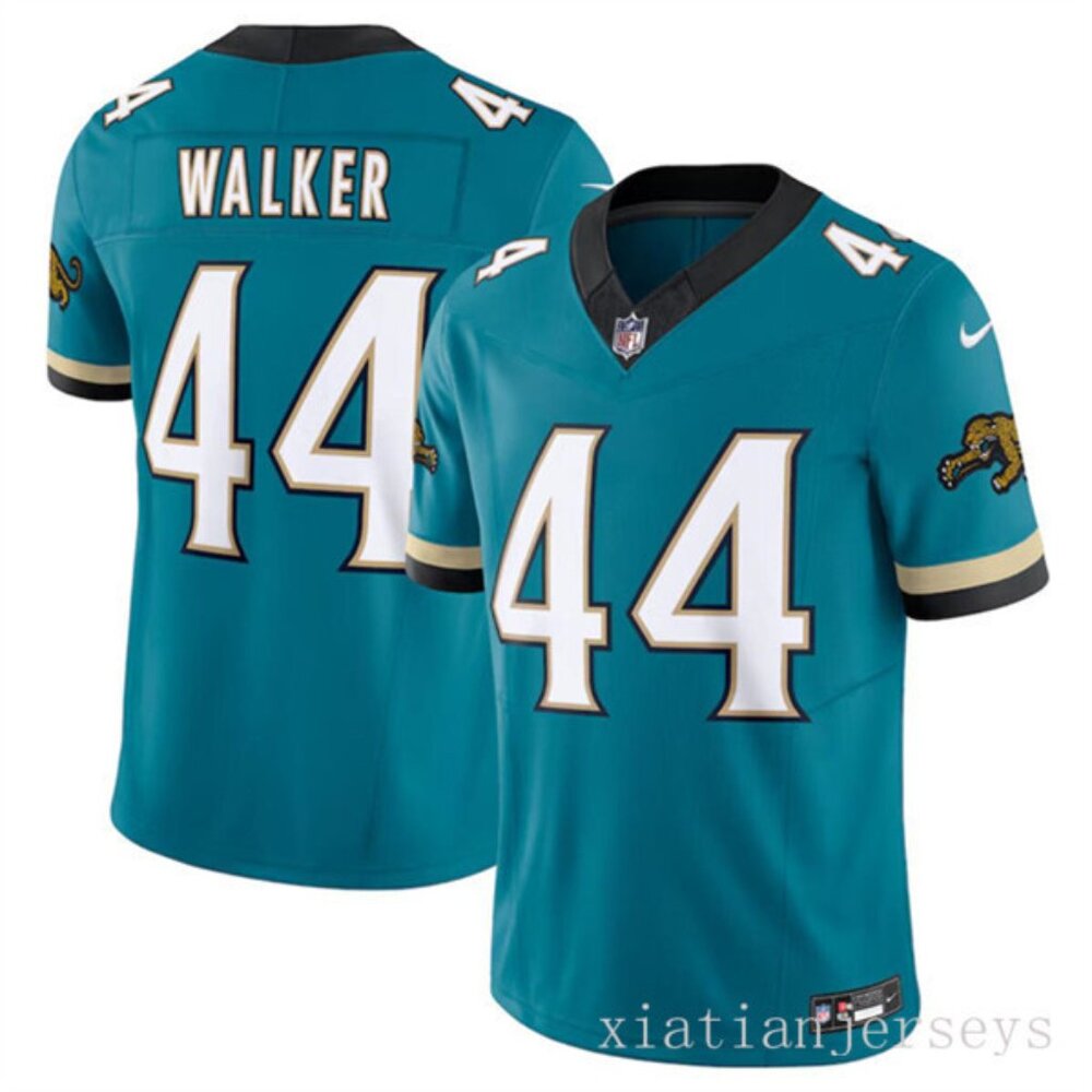 Jacksonville Jaguars Travon Walker Teal Prowler Throwback Stitching Jersey